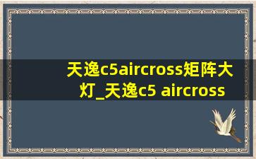 天逸c5aircross矩阵大灯_天逸c5 aircross矩阵大灯要多少钱
